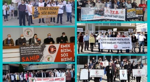 TTB ve Tabip Odalarının Eylemleri Sürüyor: Her Yıla 120 Gün Yıpranma Payı ve COVID-19 Meslek Hastalığı Yasası İstiyoruz!