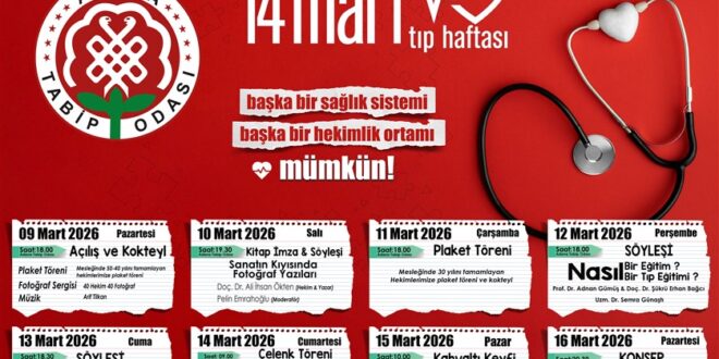 14 Mart Tıp Bayramı Etkinlik Programı Duyurusu