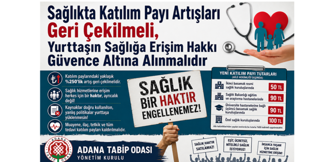 Sağlıkta Katılım Payı Artışları Geri Çekilmeli, Yurttaşın Sağlığa Erişim Hakkı Güvence Altına Alınmalıdır